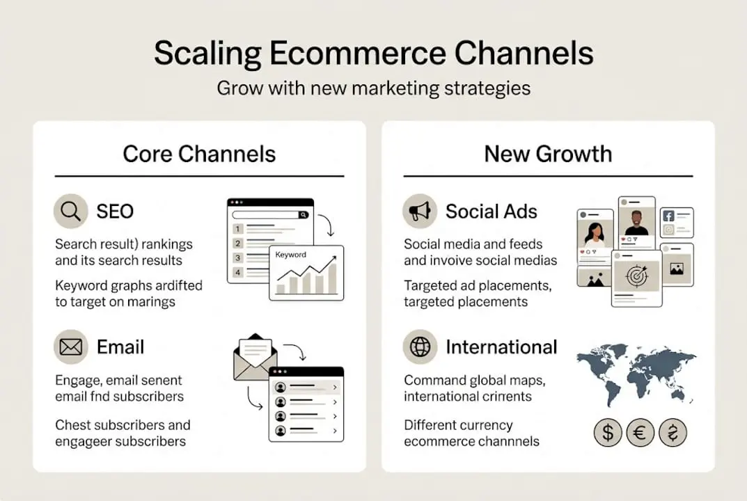 Infographic scaling ecommerce marketing channels