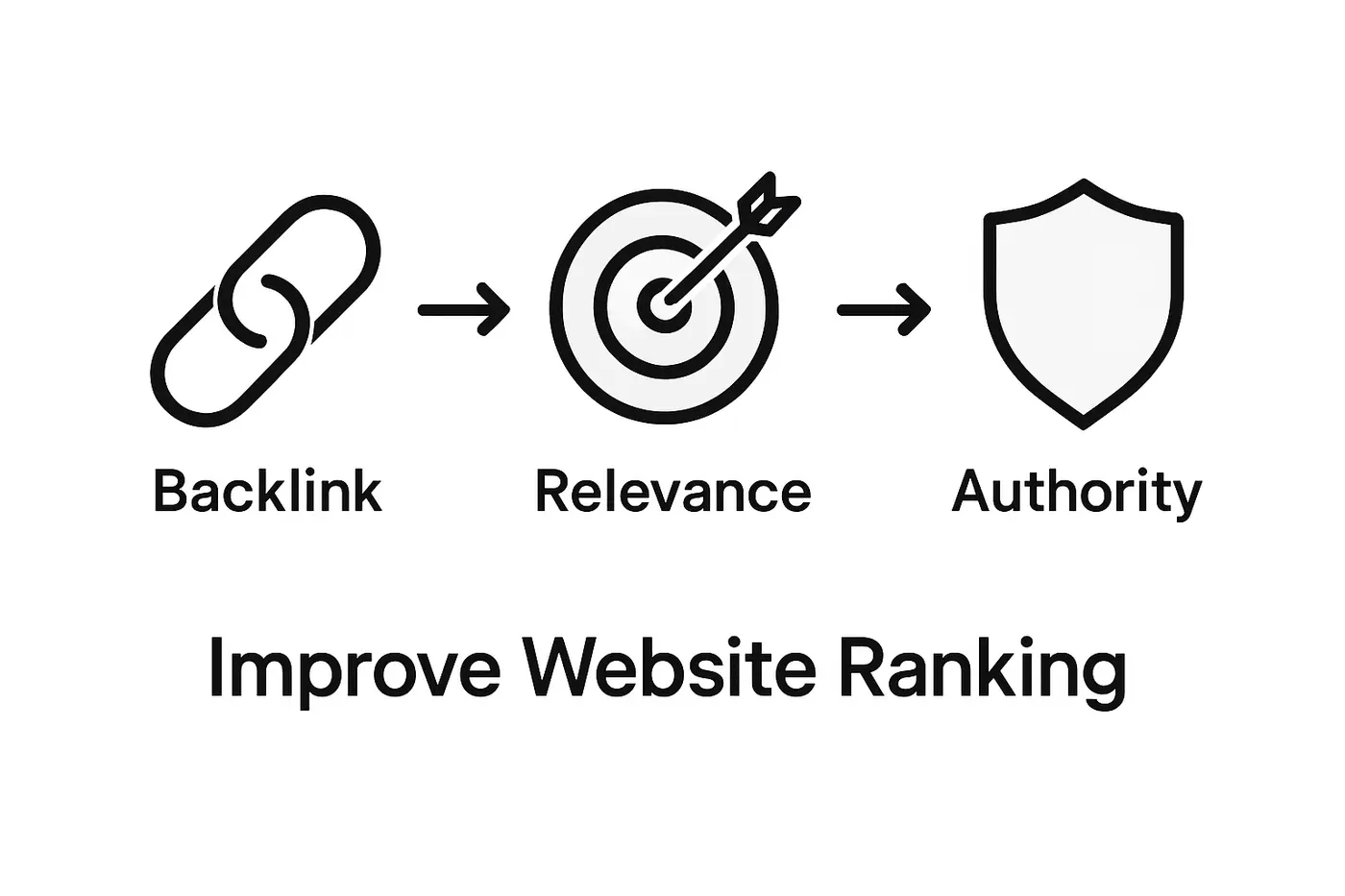 Infographic showing backlink building process