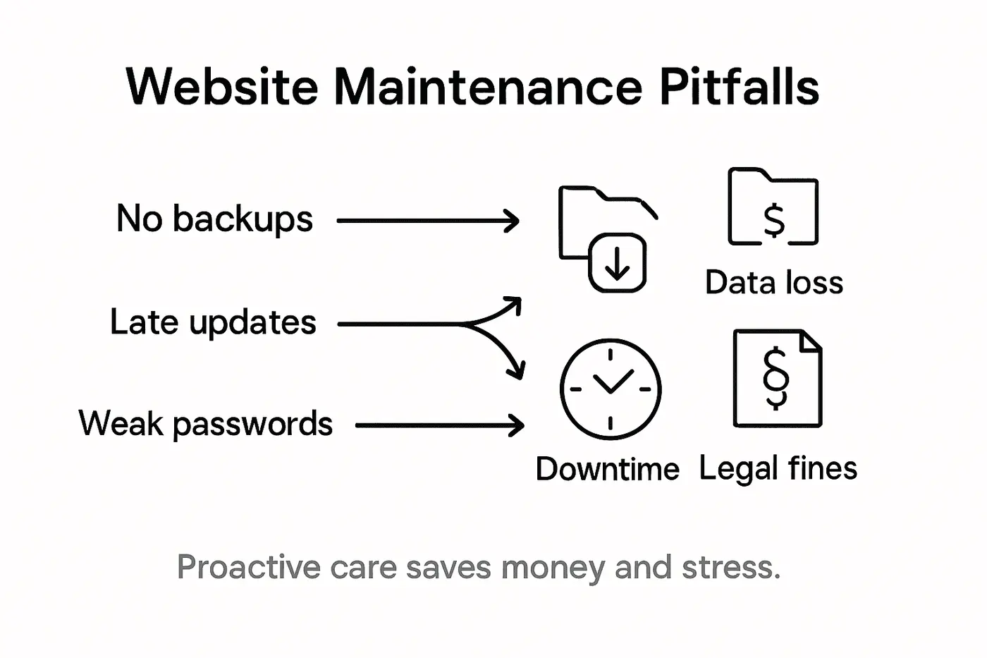 Infographic on SME website maintenance pitfalls