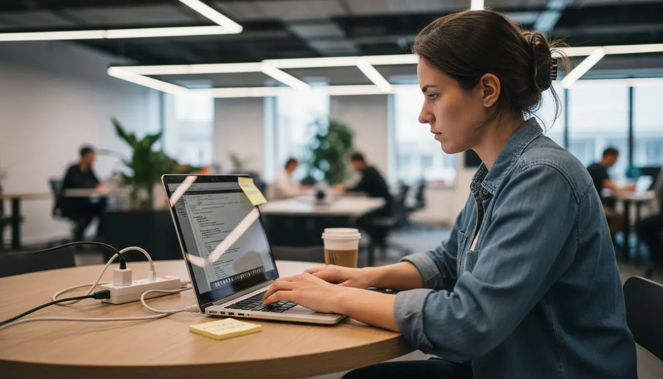 Developer typing CSS media query code
