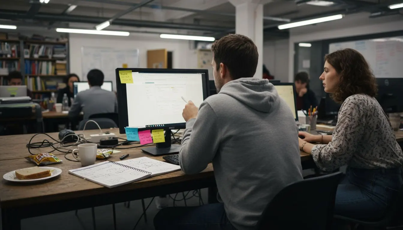 UX designer observing website user test session