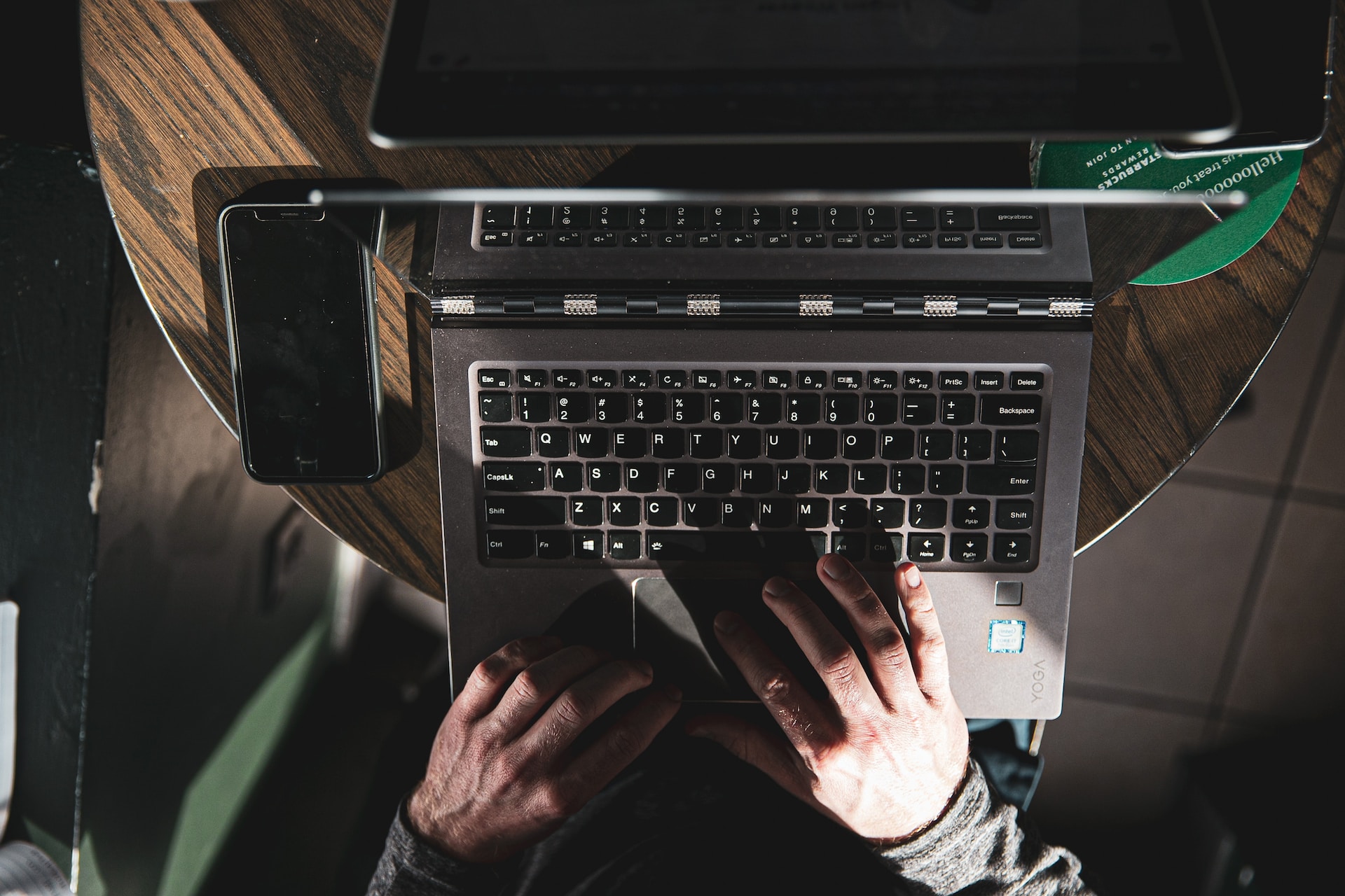 man using laptop