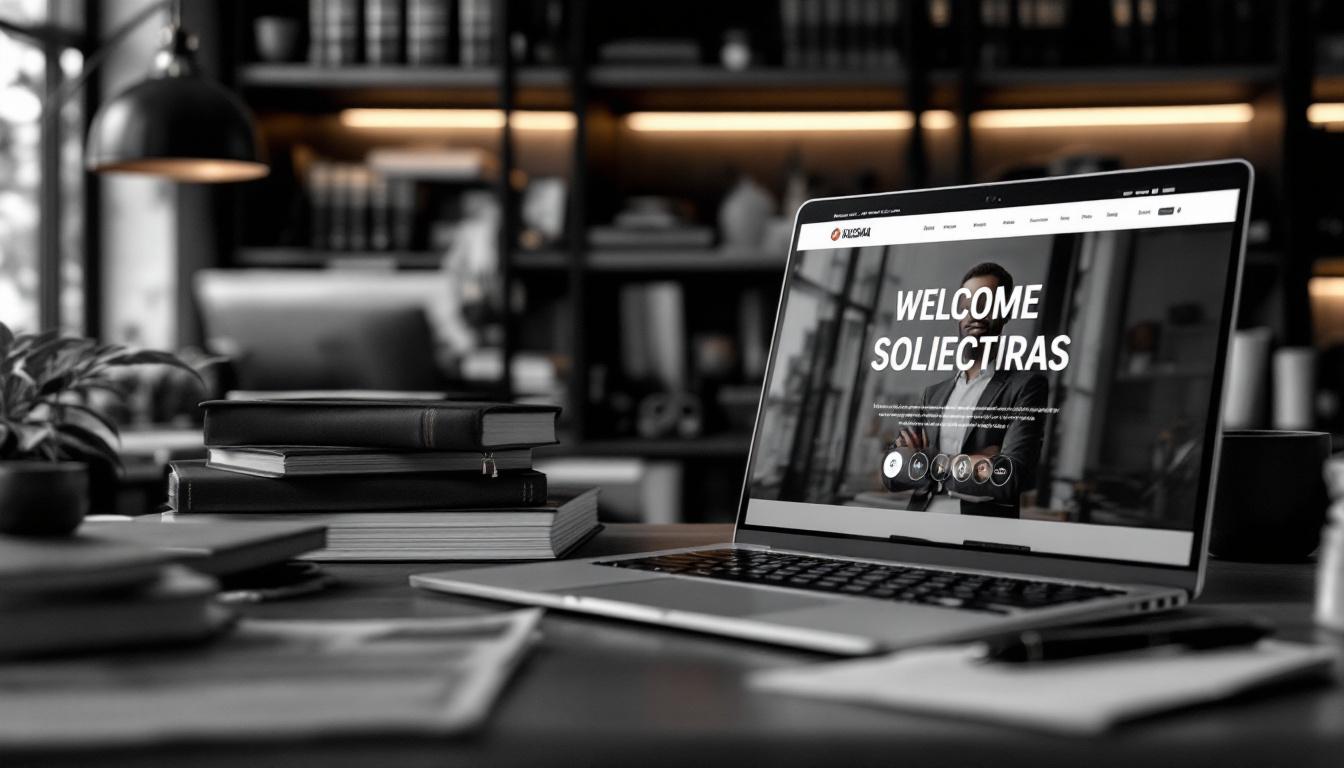 A photograph of a professional-looking solicitor's office environment