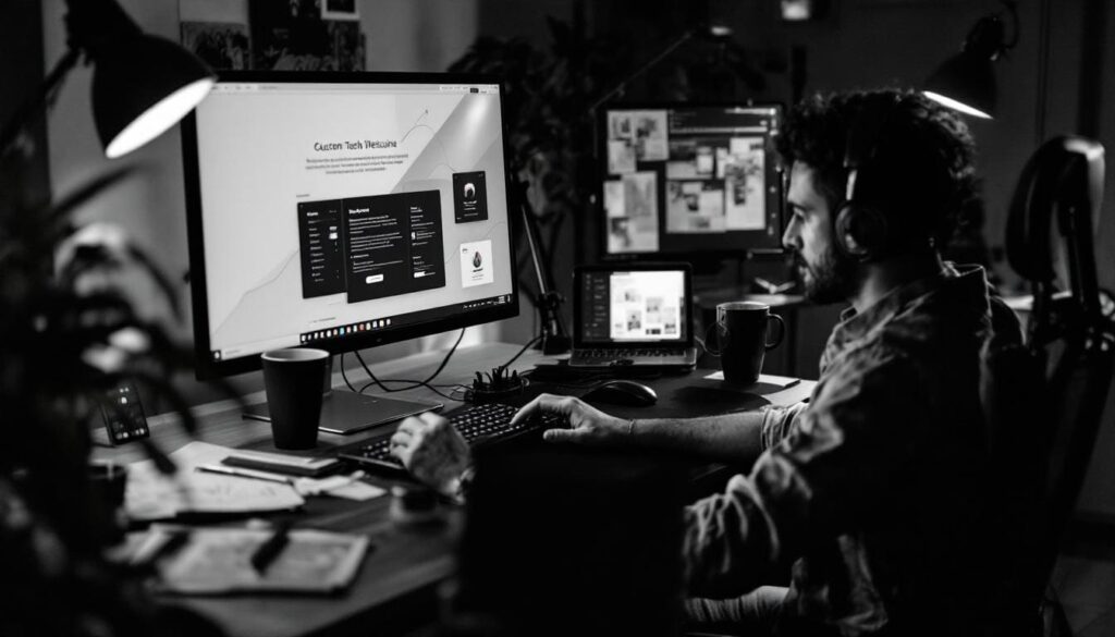 how to design a custom website for tech