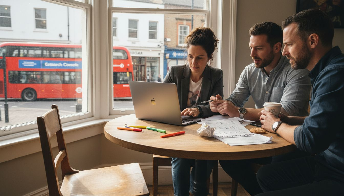 UK small business team reviewing SEO checklist
