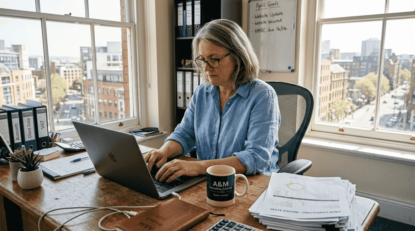 Business owner updates secure website