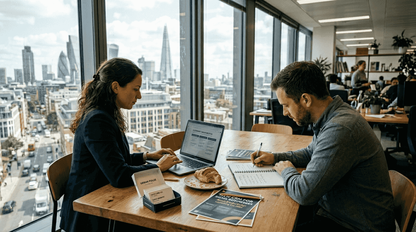 Small business team planning digital marketing