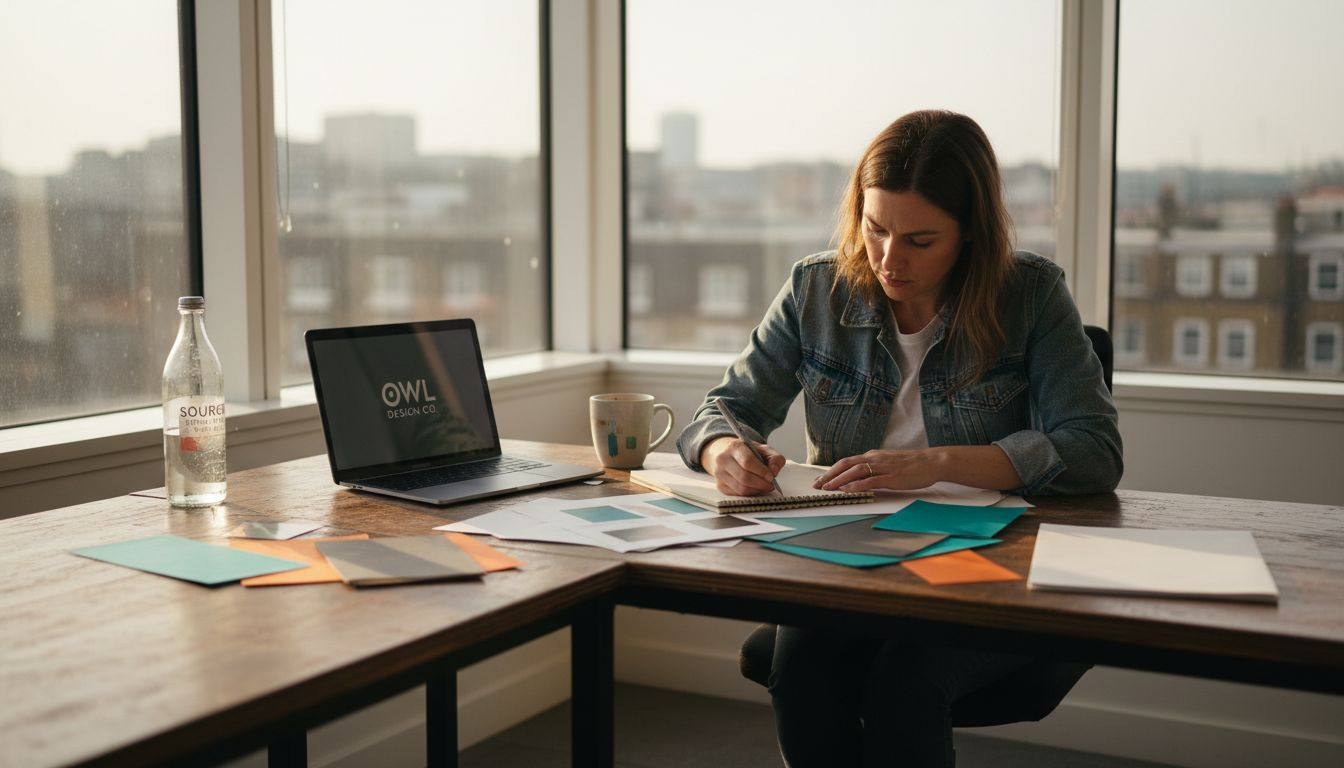 Woman designing small business branding ideas