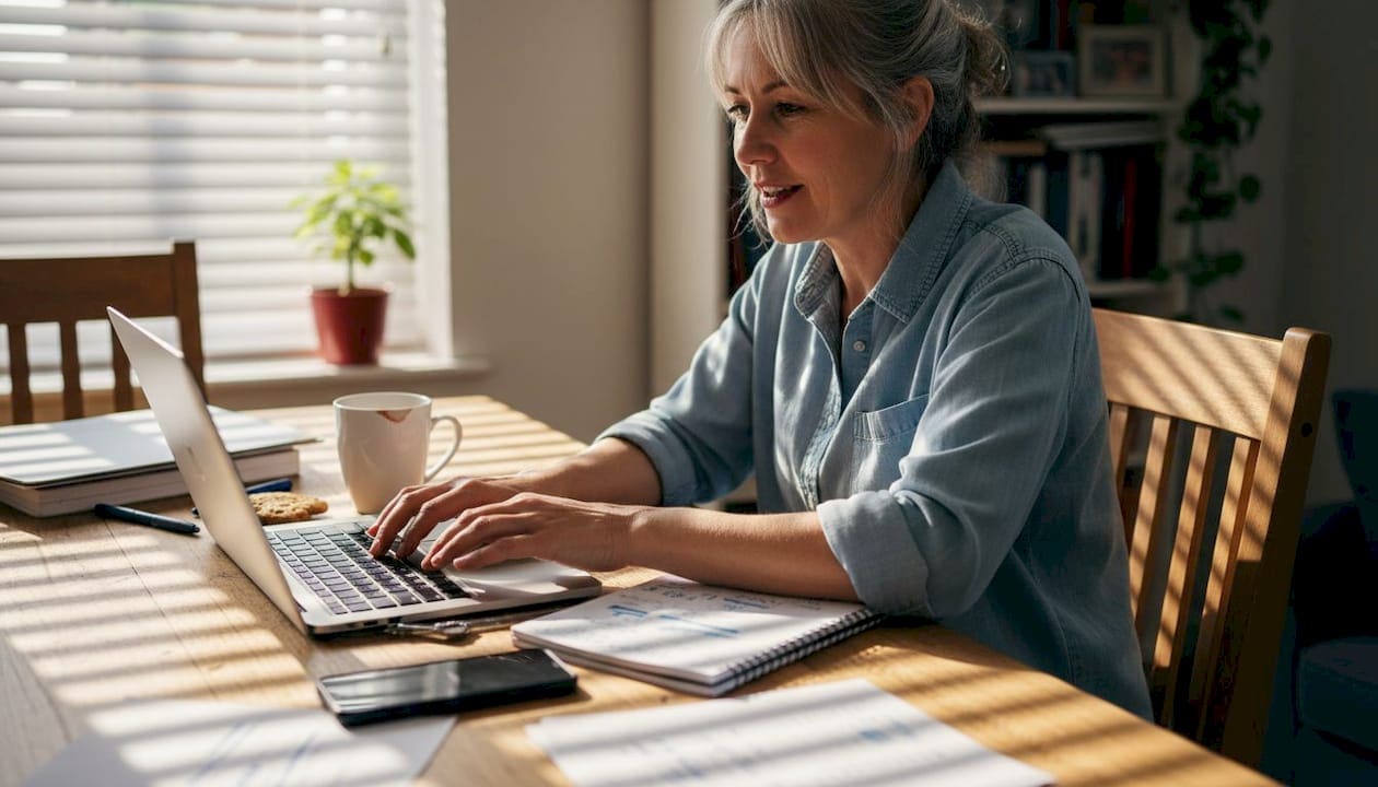 SME owner working on marketing plan