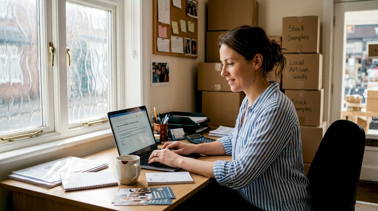 SME owner drafts personalised marketing email