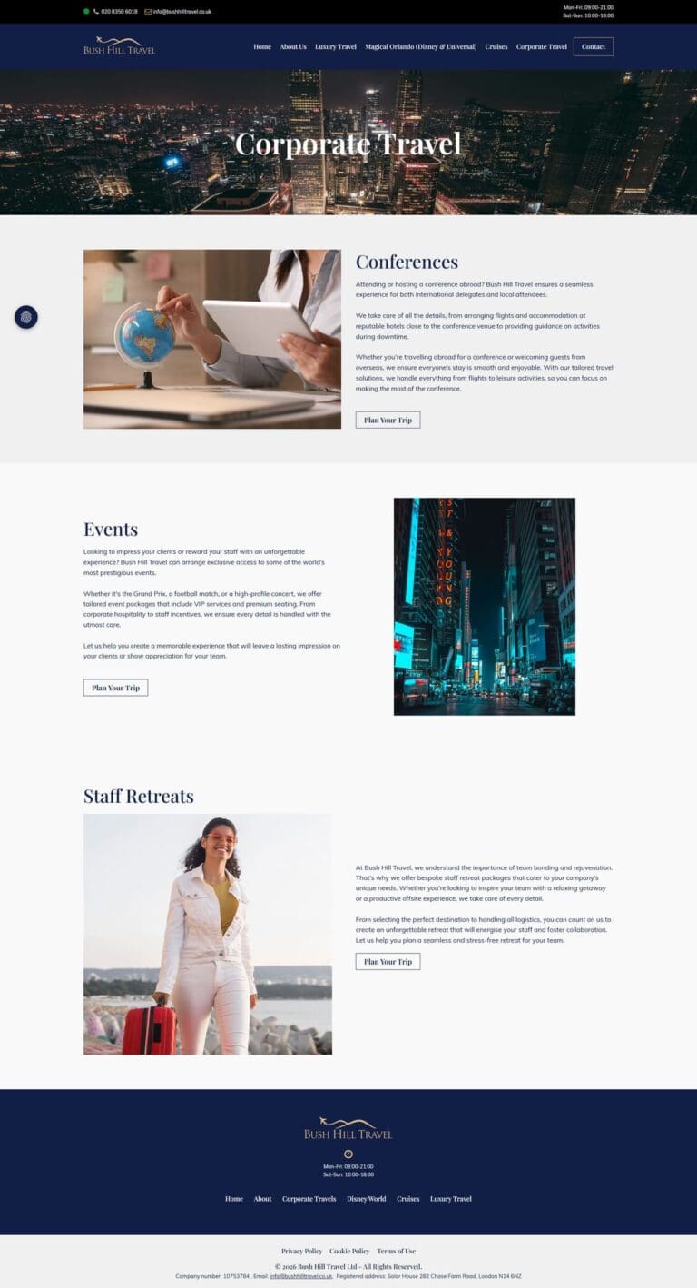 bush-hill-corporate page