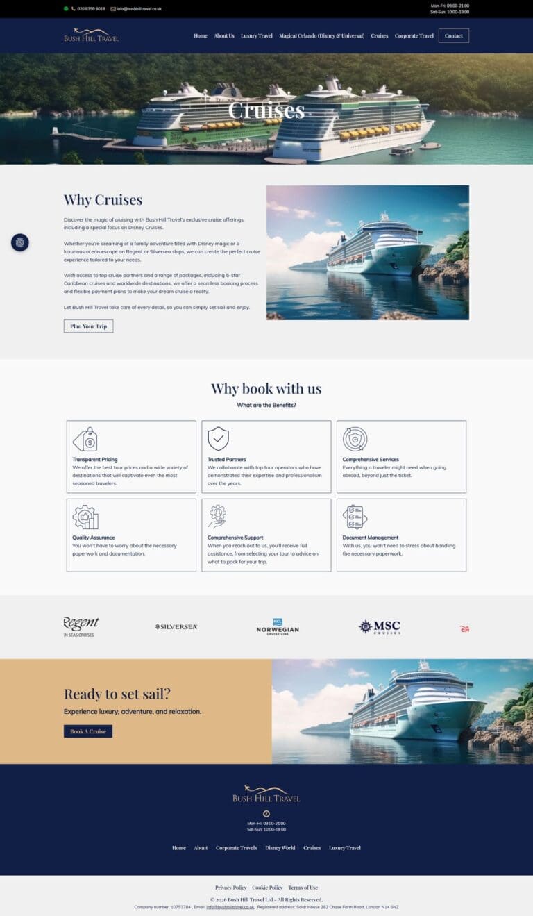 Cruises Page