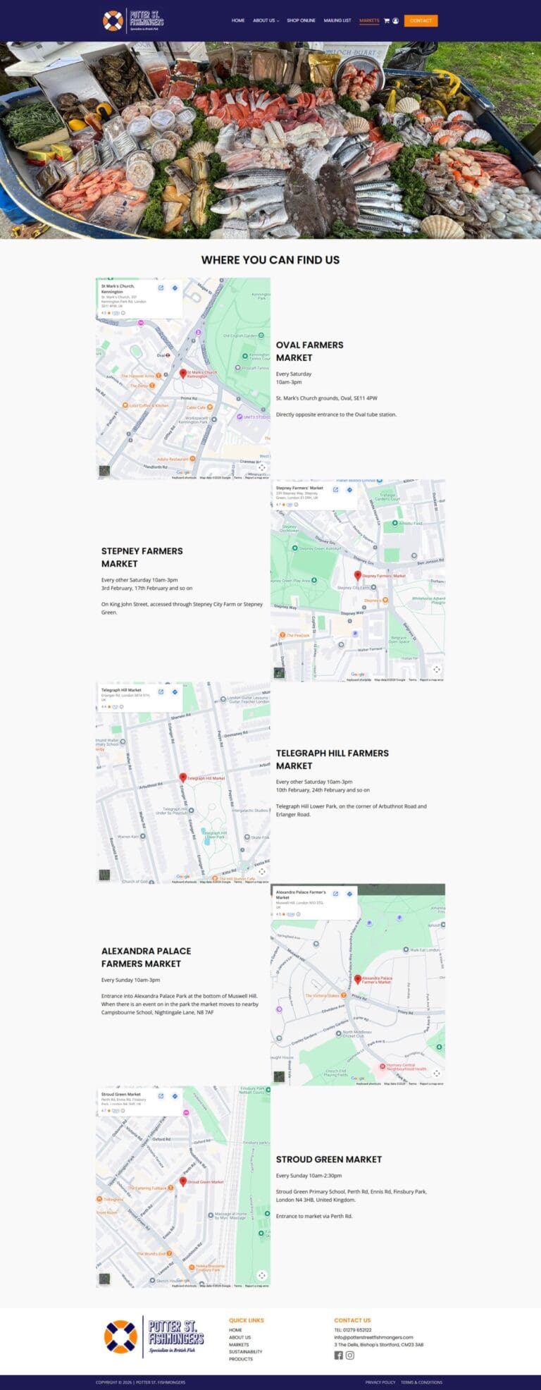 Markets Page